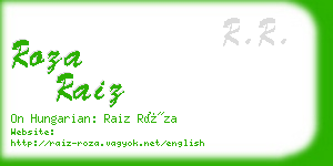 roza raiz business card